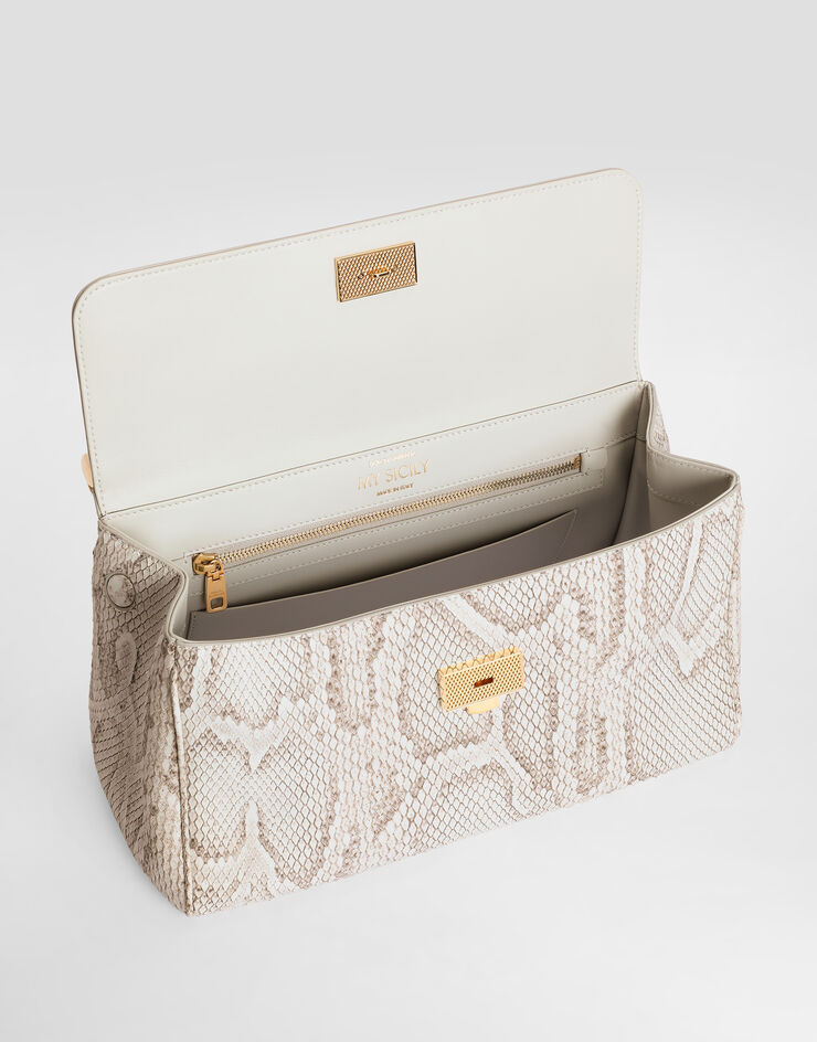 Dolce & Gabbana Bolso de mano My Sicily mediano en pitón Dolce & Gabbana Bolso de mano My Sicily mediano en pitón White BB7782B2X45
