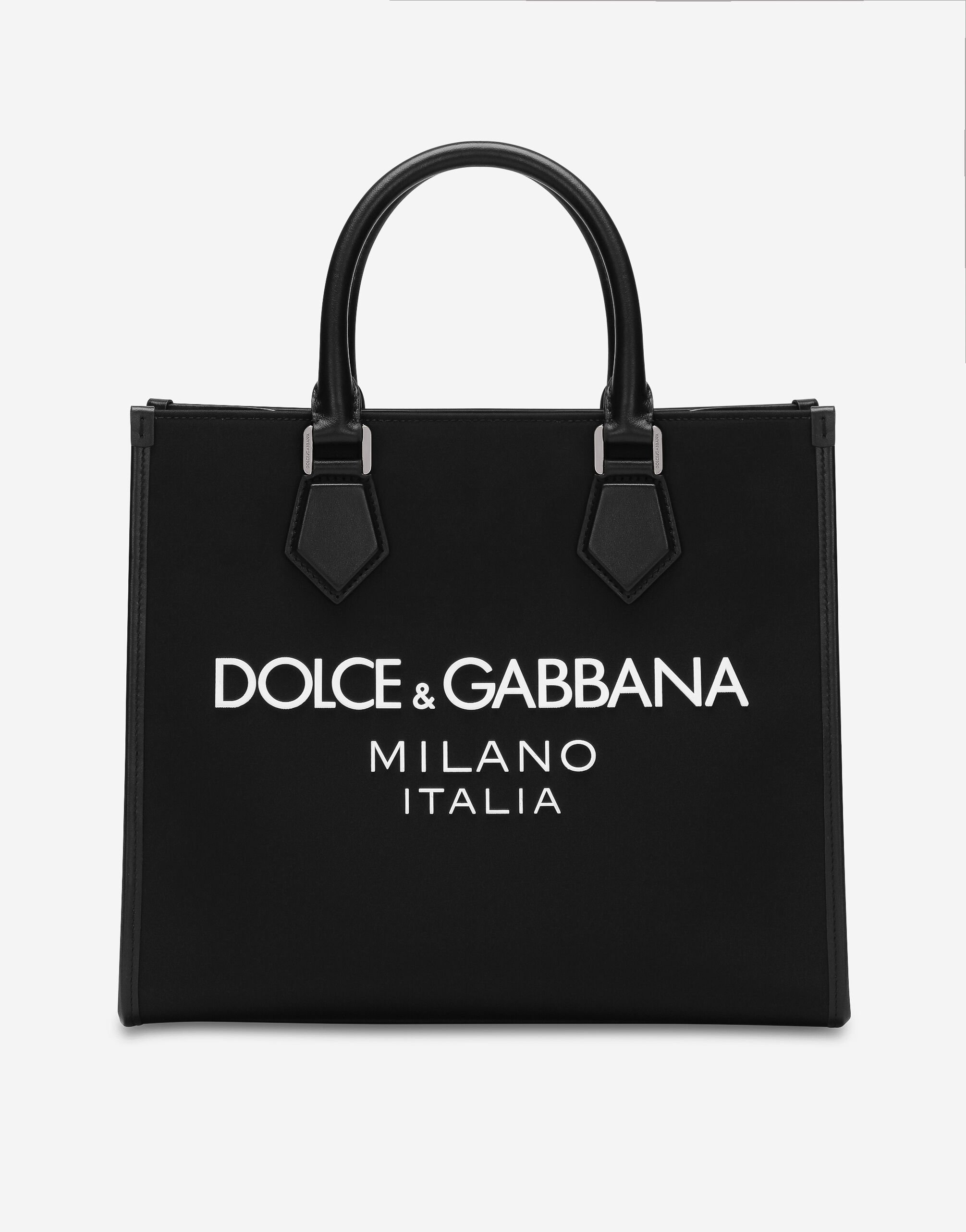 Dolce & Gabbana Small nylon shopper Black BM2272AG182