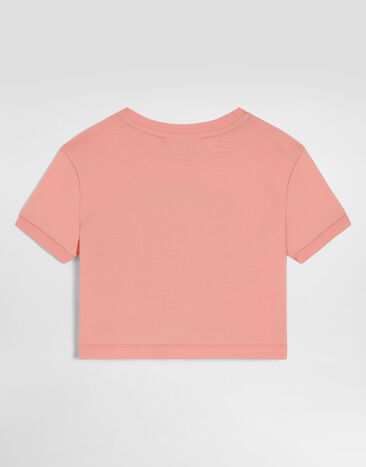 Dolce & Gabbana Jersey t-shirt with print Pink L5JTQLG7P5V