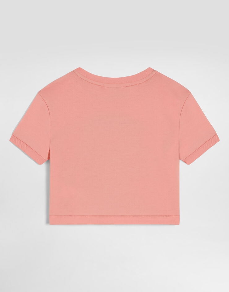 Dolce & Gabbana Jersey t-shirt with print Pink L5JTQLG7P5V