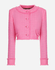 Dolce & Gabbana Short raschel tweed jacket Print F29UDTIS1P4