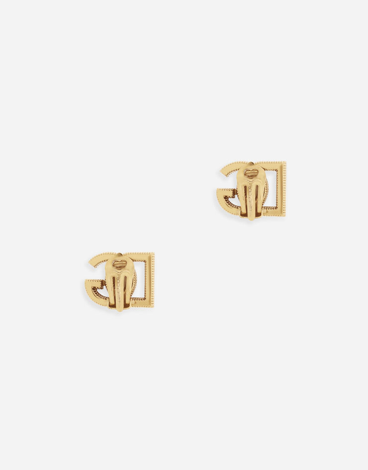 Dolce & Gabbana Pendientes de clip con logotipo DG Dorado WEM6W1W1111