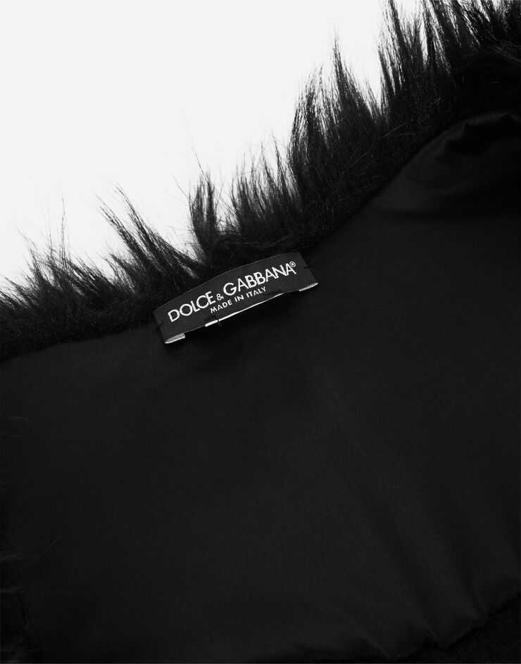 Dolce&Gabbana Faux fur collar Black FS299AFUPXT