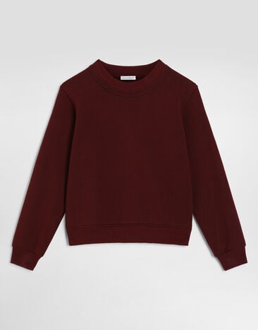 Dolce & Gabbana Cotton sweatshirt with logo Bordeaux L4JWKDG7QK0
