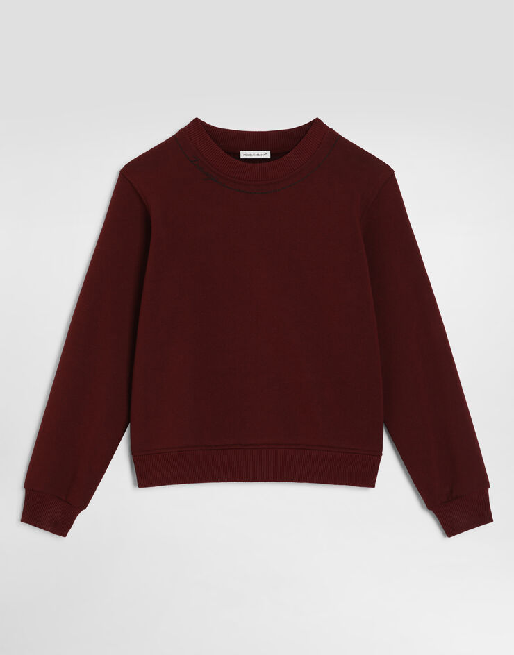 Dolce & Gabbana Cotton sweatshirt with logo Dolce & Gabbana Cotton sweatshirt with logo Bordeaux L4JWKDG7QK0