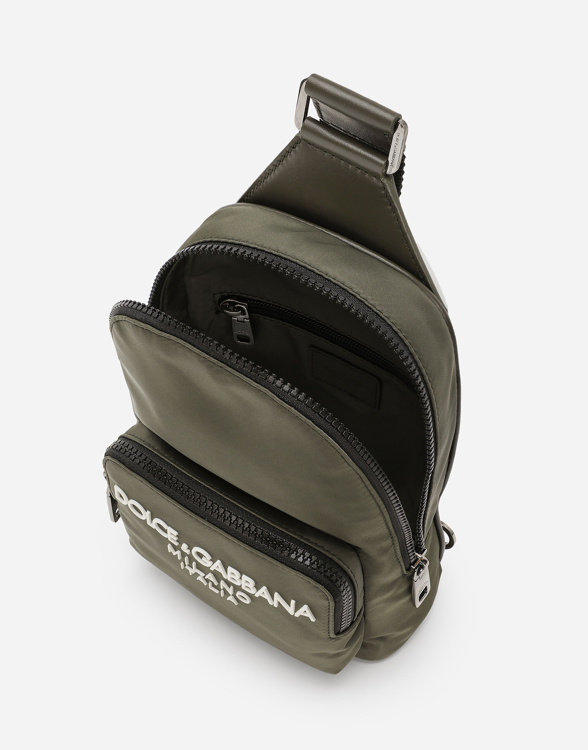 Nylon crossbody backpack in Green for Men | Dolce&Gabbana® US