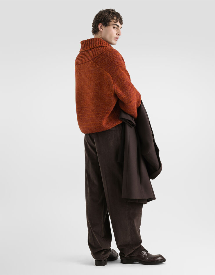 Dolce & Gabbana Wool mouliné sweater Dolce & Gabbana Wool mouliné sweater Brown GXY85TJDVNN