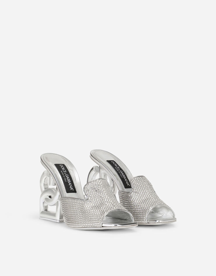 Dolce & Gabbana Mules con termostrass y tacón 3.5 Multicolor CR1195AQ679