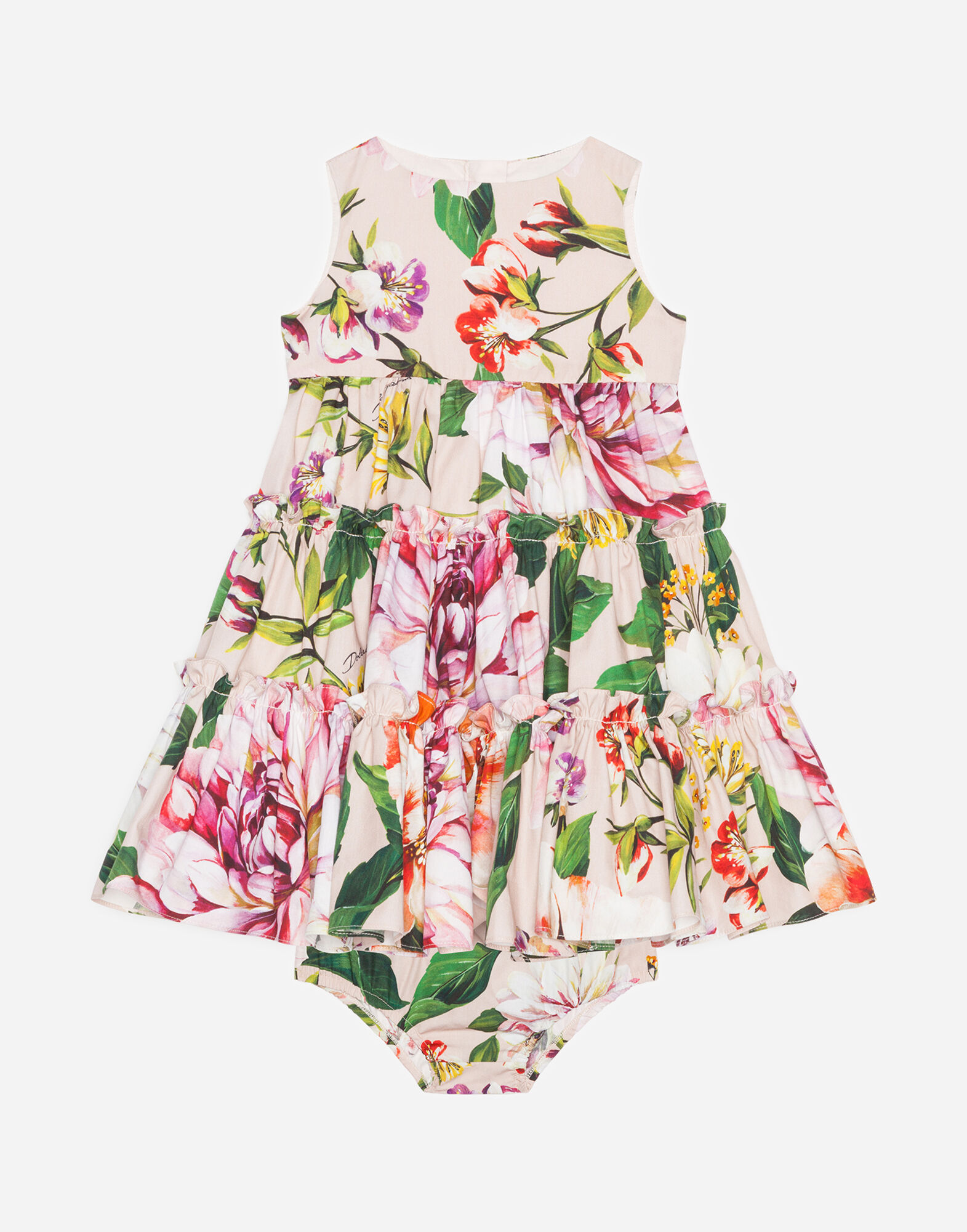 【Dolce & Gabbana】フローラルプリントコットンポプリンドレス SHORT FLORAL-PRINT POPLIN DRESS