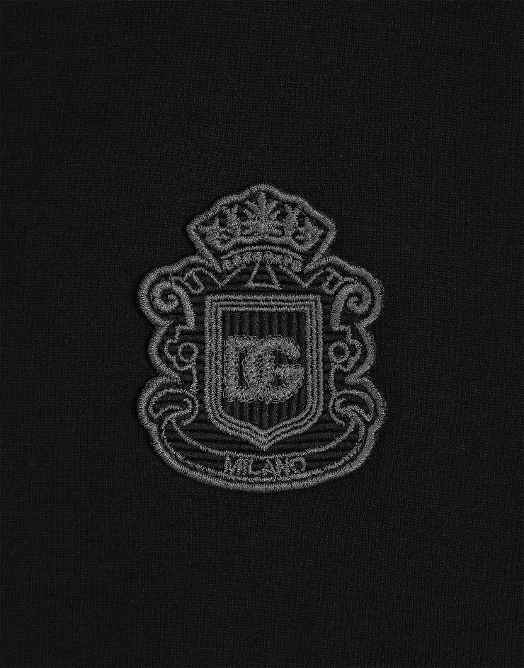 Dolce & Gabbana Camiseta de punto con parche heráldico DG Black L4JTHVG7P0N