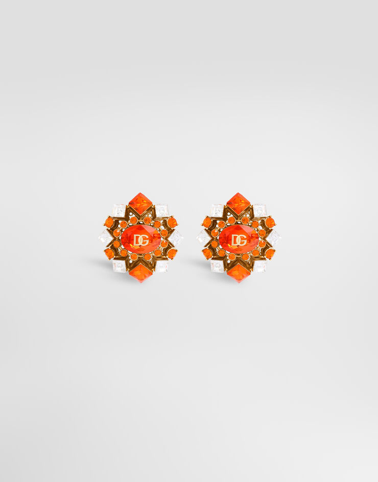 Dolce & Gabbana Clip earrings with rhinestones Dolce & Gabbana Clip earrings with rhinestones Gold WES6M5W1111