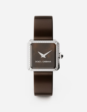 Dolce & Gabbana Sofia steel watch with colorless diamonds White WWQA2GWSPBL