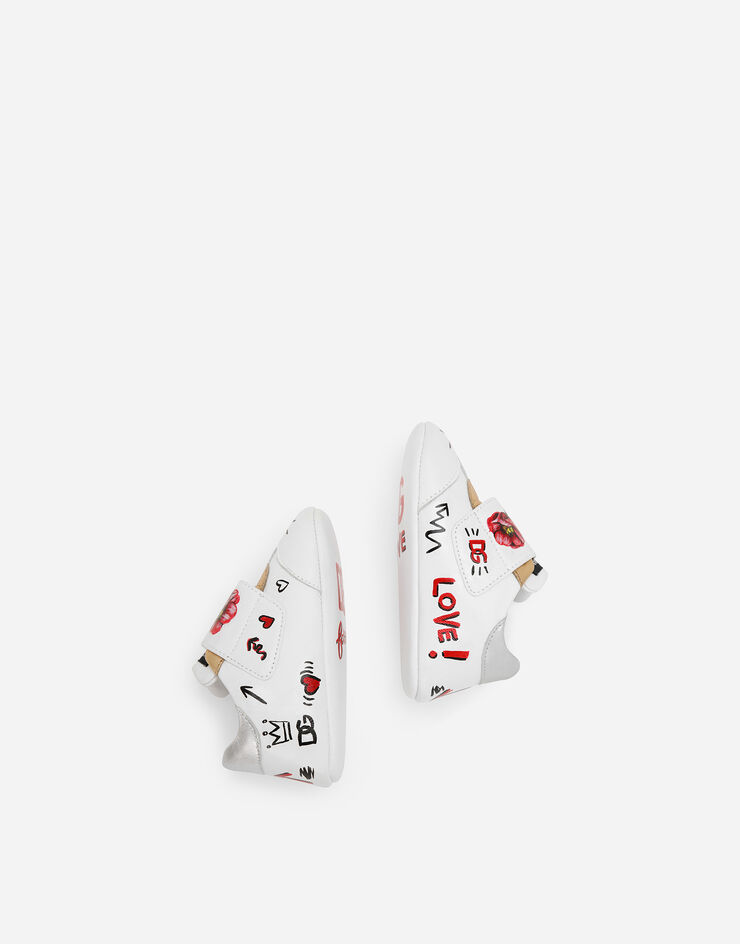 Dolce & Gabbana Sneakers basses en cuir d’agneau imprimé Multicolore DK0109AK477