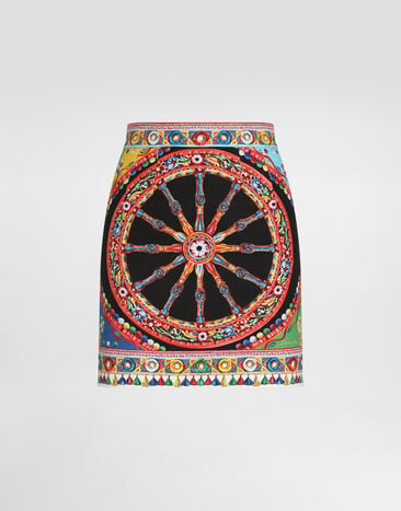 Dolce & Gabbana Carretto-print fabric skirt Multicolor F4DDSTGDDTD