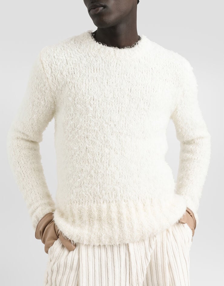 Dolce & Gabbana Bouclé-effect pullover Dolce & Gabbana Bouclé-effect pullover Beige GXXCLTJGMMO