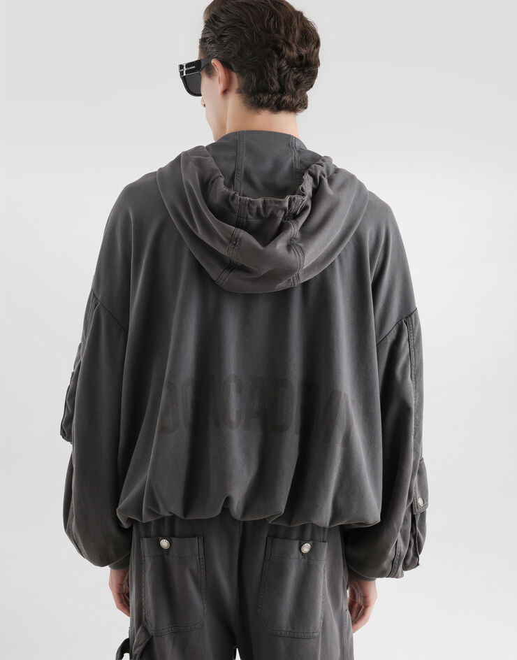 Dolce & Gabbana Felpa con cappuccio in jersey con trattamento anticato Multicolore G9BXYTG7PPS