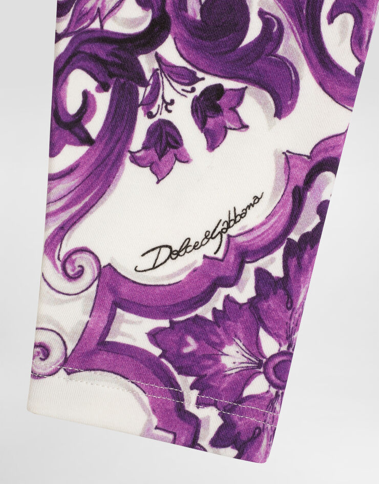 Dolce & Gabbana Majolica-print interlock leggings Multicolor L2JP5BHPGF4