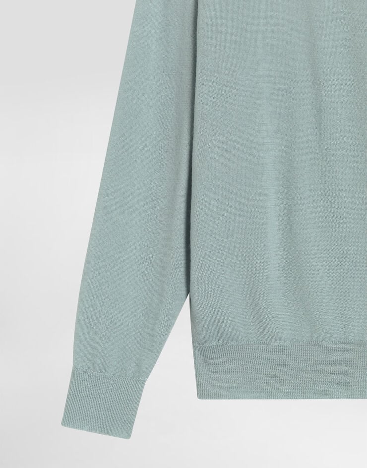 Dolce & Gabbana Smooth cashmere pullover Azure L4KW22JBW1O