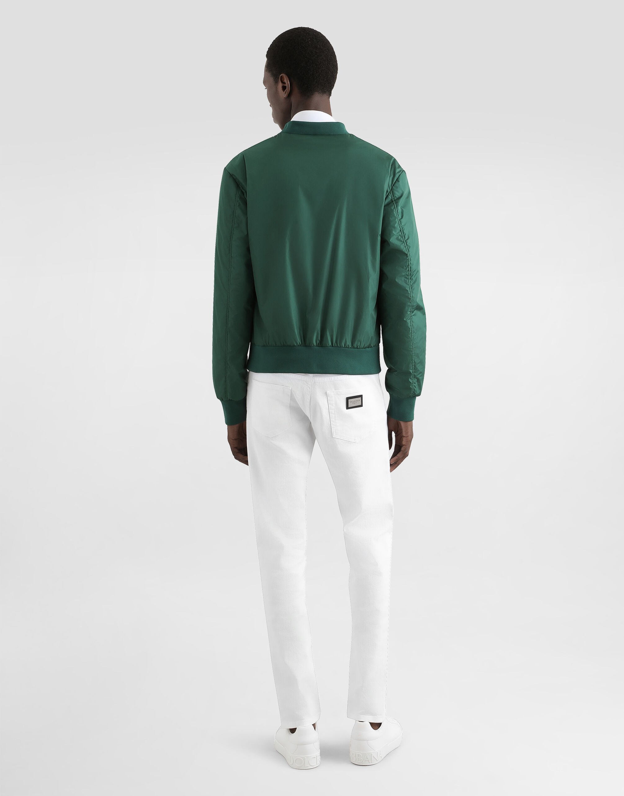 White skinny stretch jeans in Multicolor for Men