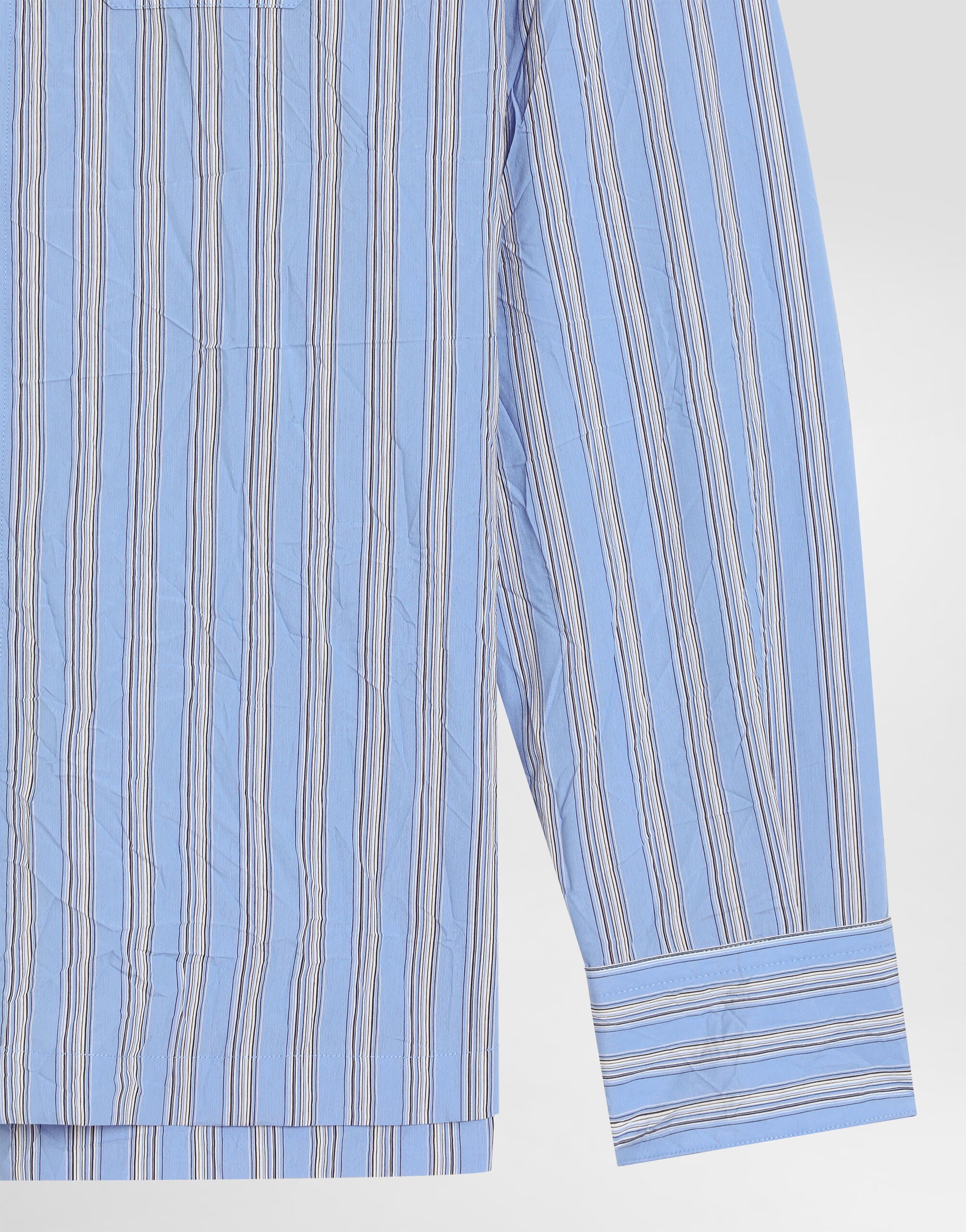 Crinkled striped fabric vanity shirt - thumbnail 4