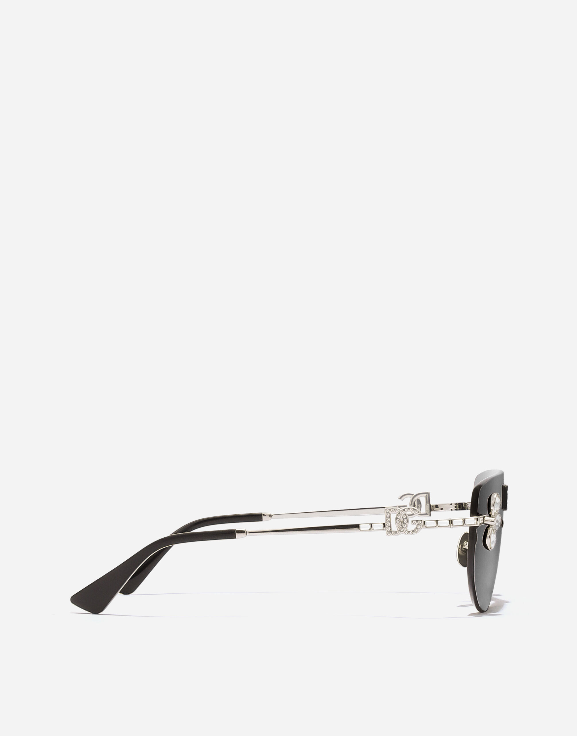Dolce & Gabbana サングラス シルバー Silverのウィメンズ DG クリスタル サングラス | Dolce&Gabbana®