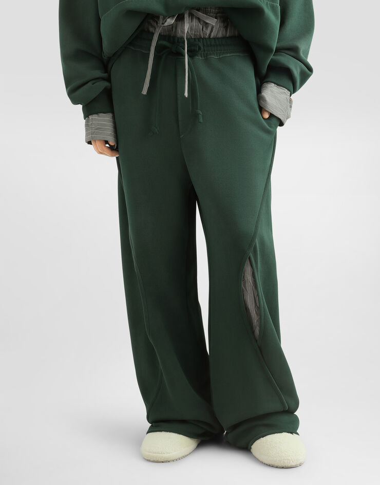 Dolce & Gabbana Treated jersey trousers Green GP1V7ZG7P0U