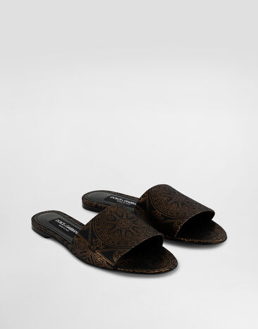 Dolce & Gabbana Jacquard slippers Multicolor CQ0541C9T45
