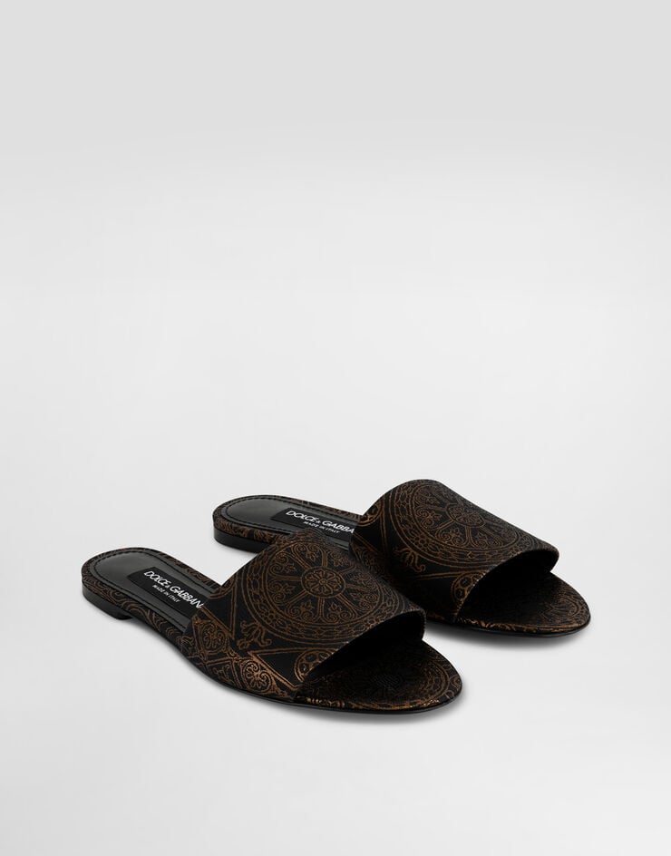 Dolce & Gabbana Jacquard slippers Multicolor CQ0541C9T45