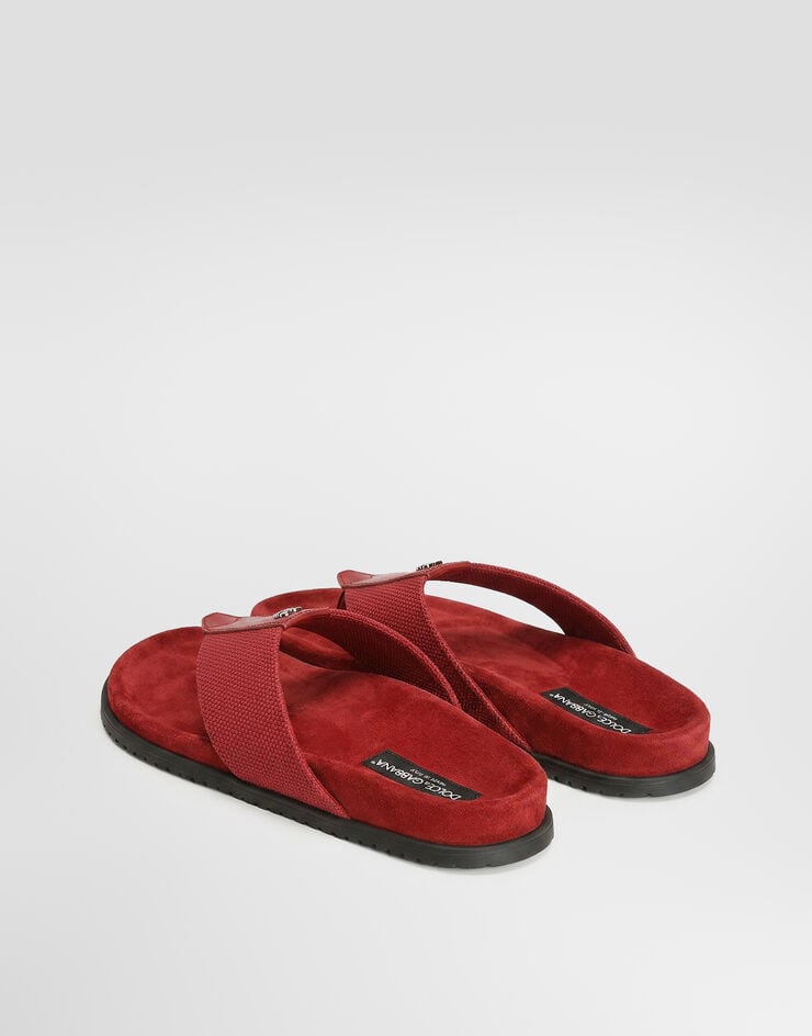 Dolce & Gabbana Sandalias de dedo con logotipo Dolce & Gabbana Sandalias de dedo con logotipo Red A80628A0763
