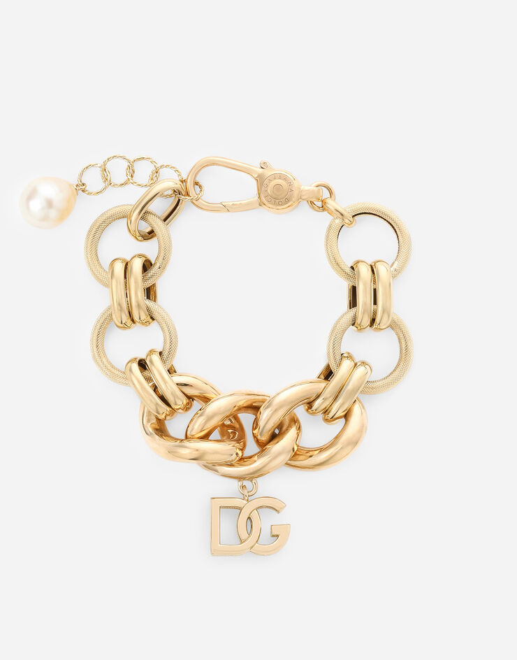 Dolce & Gabbana Logo bracelet in yellow 18kt gold Yellow gold WBMZ3GWYE01