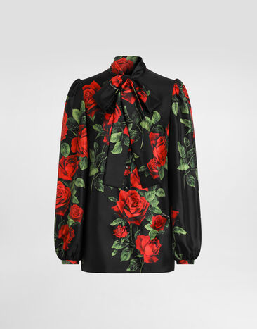 Dolce & Gabbana Rose-print silk shirt Dolce & Gabbana Rose-print silk shirt Multicolor F5U59ZIS137
