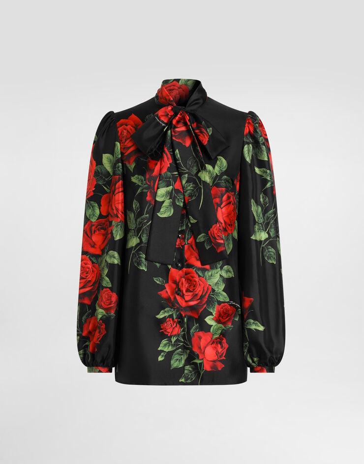 Dolce & Gabbana Rose-print silk shirt Dolce & Gabbana Rose-print silk shirt Multicolor F5U59ZIS137