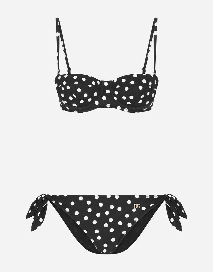 Dolce & Gabbana Bikini soutien-gorge balconnet avec imprimé à pois Imprimé O8C18JFSG8C