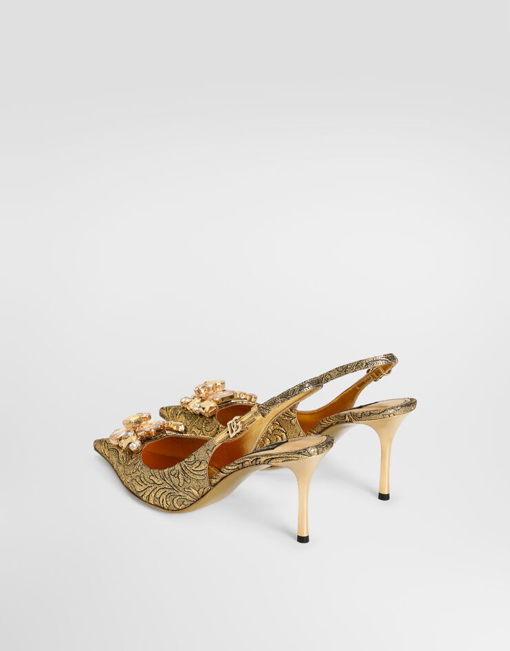 Dolce & Gabbana Slingback in ramage brocade Gold CG1078A0436