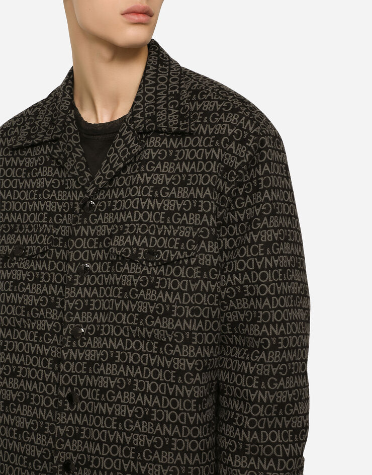 Dolce&Gabbana 자카드 로고가 있는 패딩 처리한 코튼 셔츠. 멀티 컬러 G5LF9THJMPB