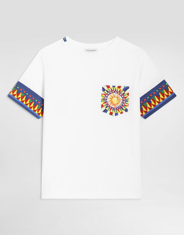 Dolce & Gabbana Carretto-print jersey t-shirt Multicolor L4JTITG7P9F