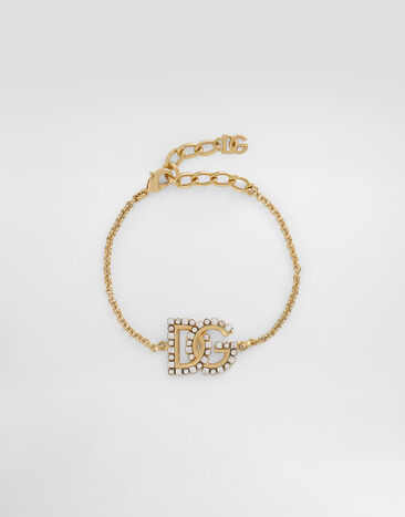 Dolce & Gabbana Fine link bracelet with DG logo Gold WER4C1W1111
