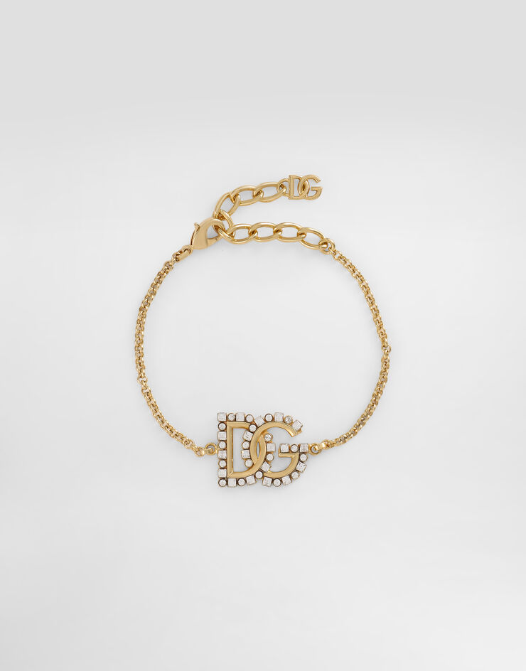 Dolce & Gabbana Fine link bracelet with DG logo Gold WBR2L4W1111