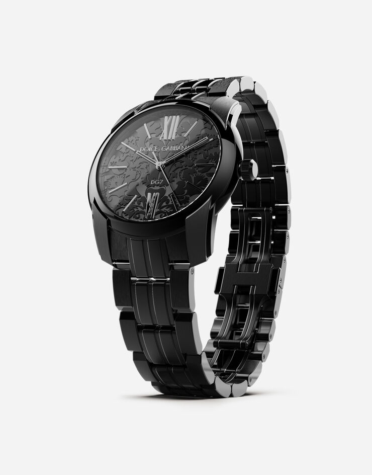 Dolce & Gabbana Damasco DLC Stainless steel watch Black WWFE1SWWB73