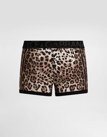 Dolce & Gabbana Leopard-print two-way stretch cotton boxers Multicolor M4D19JONO03