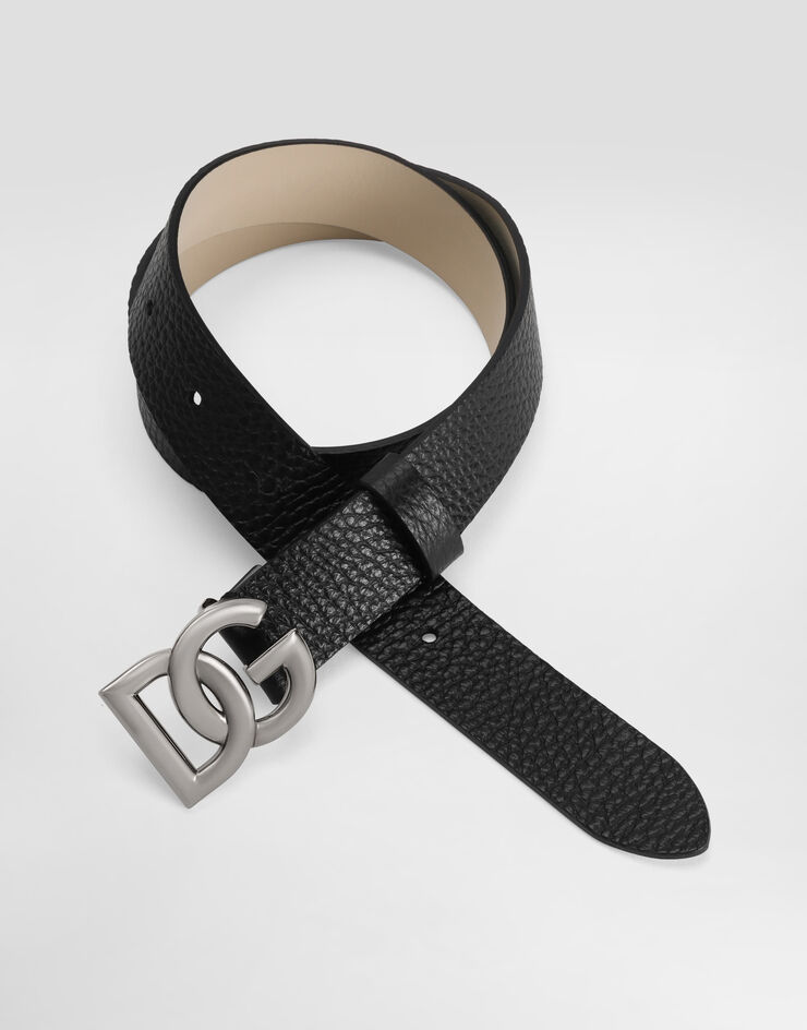Dolce & Gabbana Calfskin logo belt Black EC0083AI218