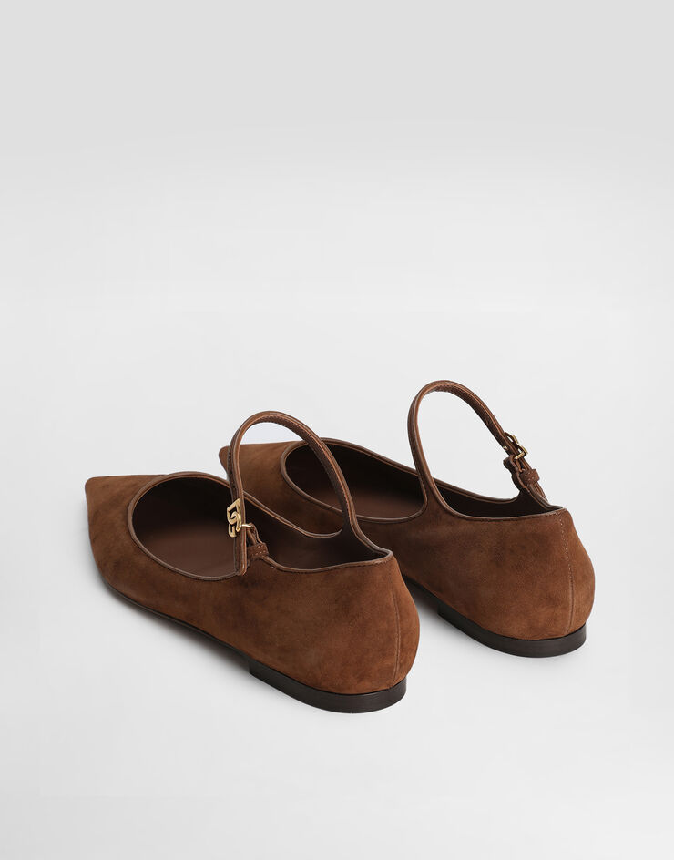 Dolce & Gabbana Suede and nappa leather ballet flats Multicolor CB0267AQ134