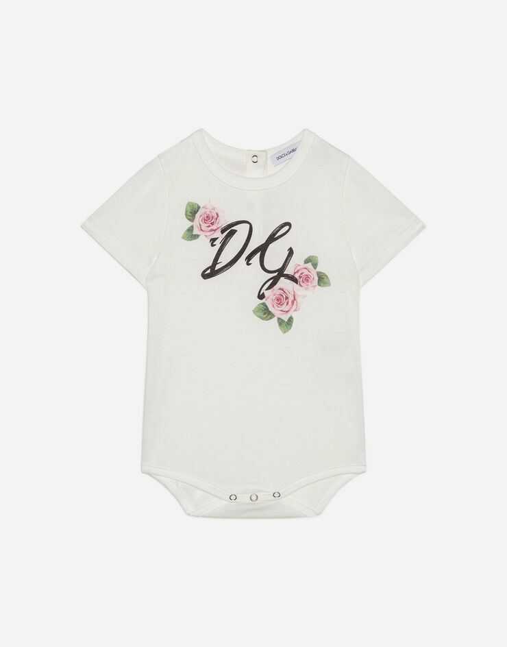 Dolce & Gabbana GIFT SET OF 3 BODYSUITS IN JERSEY WITH TROPICAL ROSE PRINT FLORAL PRINT L2JOR3G7VTN