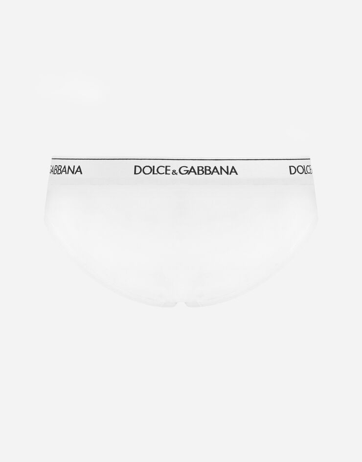Dolce & Gabbana Stretch cotton mid-rise briefs two pack White M9C03JONN95