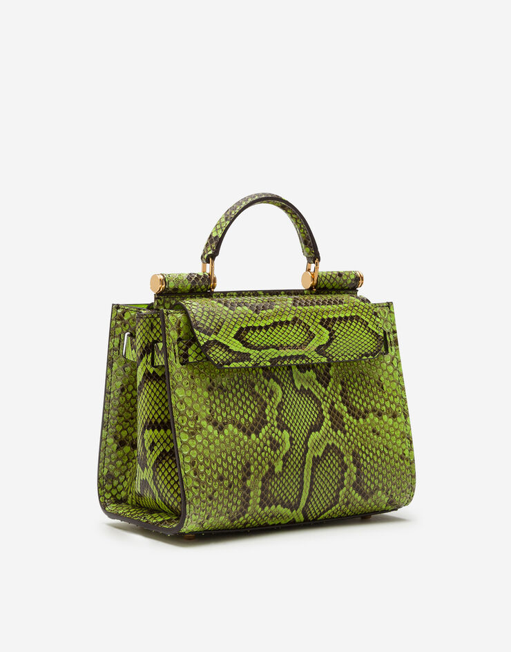 Sicily 62 small tote bag in python skin