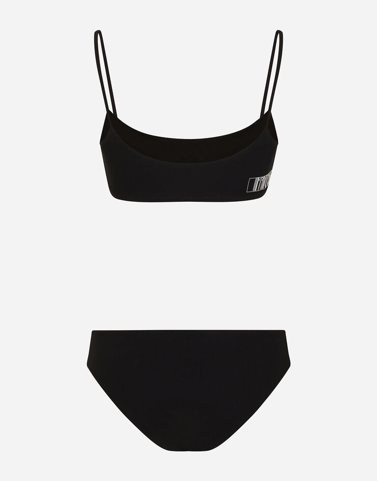 Dolce & Gabbana Bralette bikini with DGVIB3 print черный O8C17JONP12