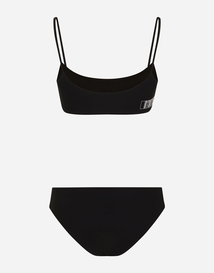 Dolce & Gabbana Bralette bikini with DGVIB3 print Noir O8C17JONP12