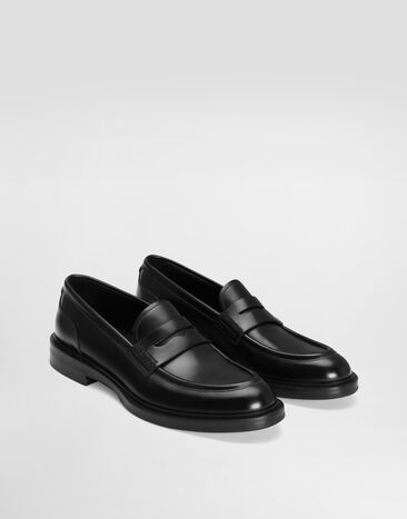 Dolce & Gabbana Brushed calfskin loafers Black A30267A1203