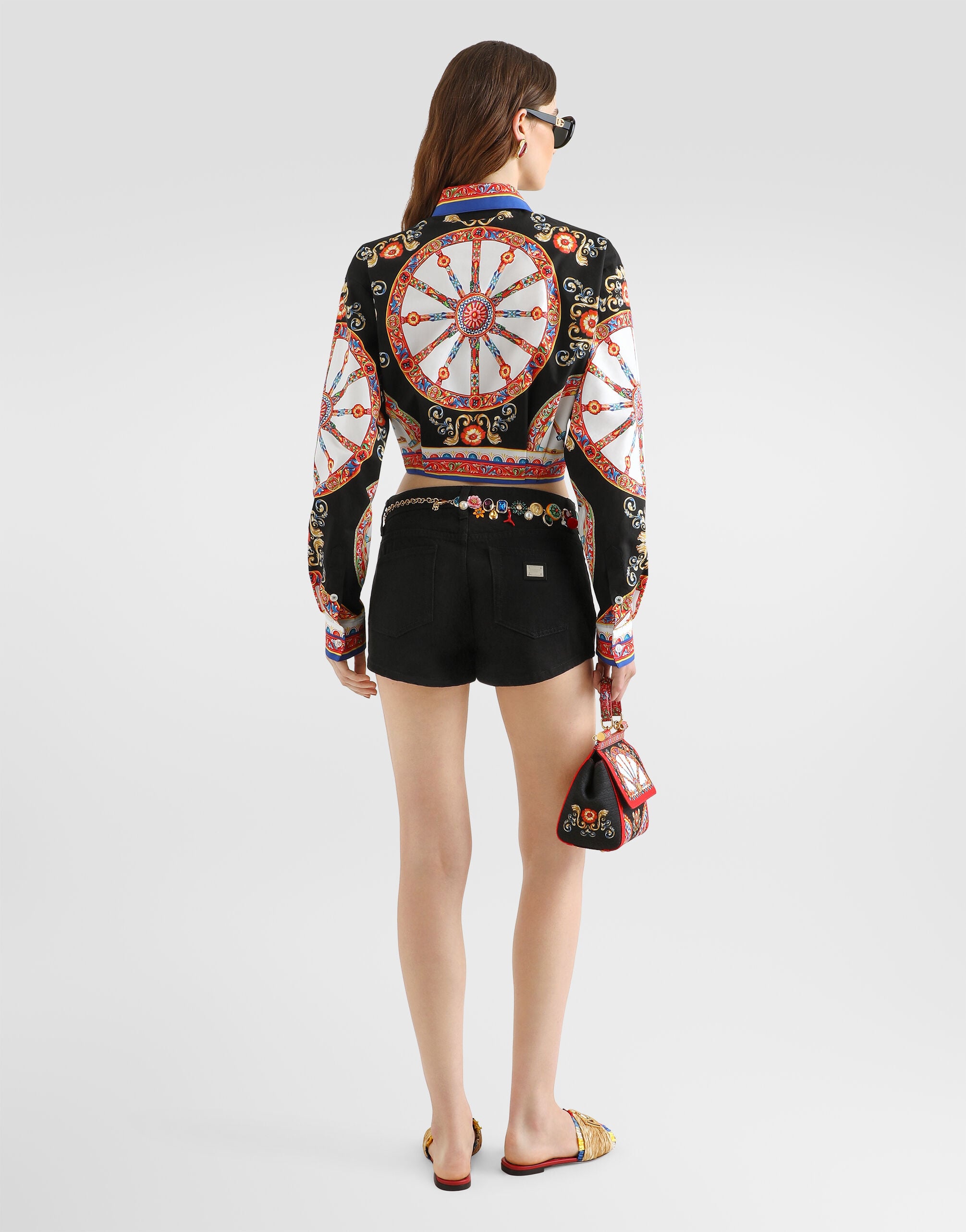 マルチカラーのウィメンズ デニム ショートパンツ | Dolce&Gabbana®