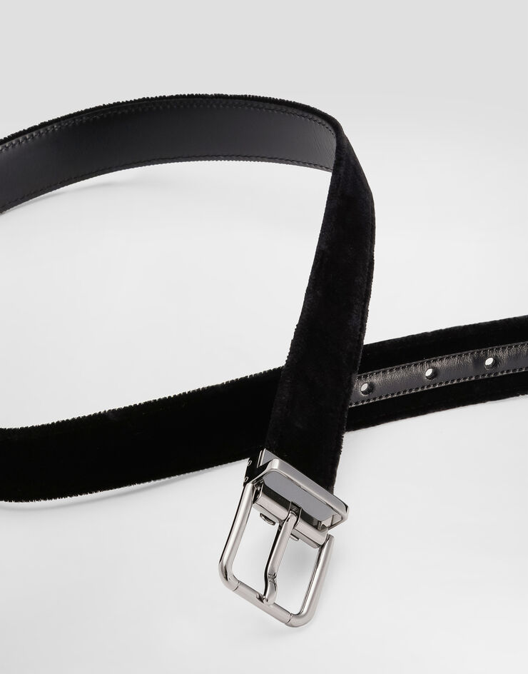 Dolce & Gabbana Ceinture en velours de coton Noir BC4703A6808